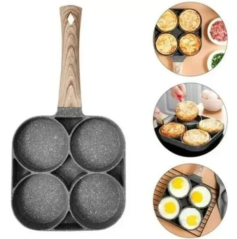 Sarten Antiadherente 4 Puestos Para Huevos Arepas Pancakes DP-4 